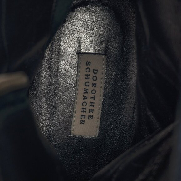 Dorothee Schumacher Dark-Blue Quilted Crackled-Leather Ankle Boots - Picture 10 of 10